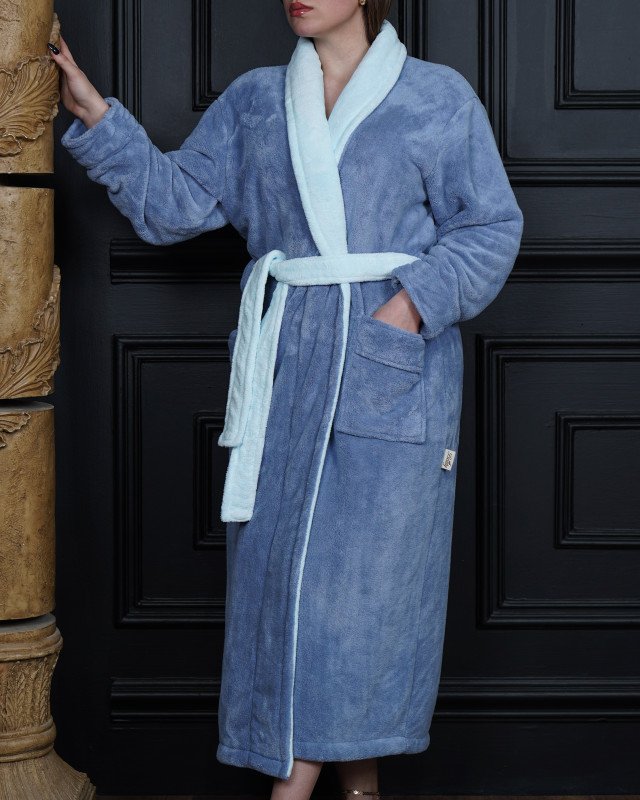 Bathrobe 300 GSM Blue S/M