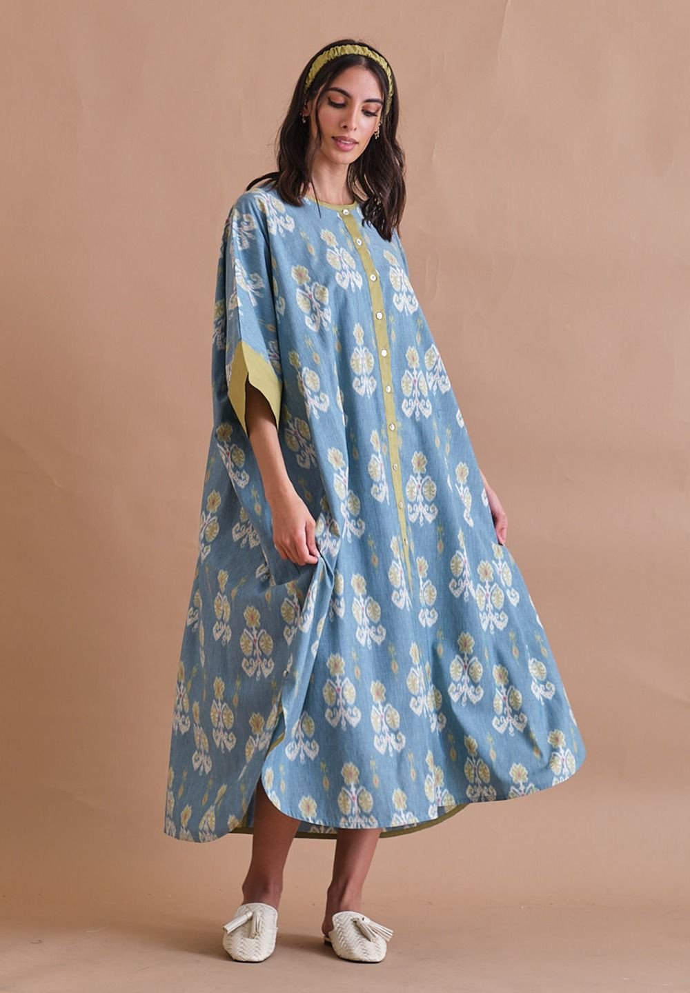 Gray Light cotton kaftan