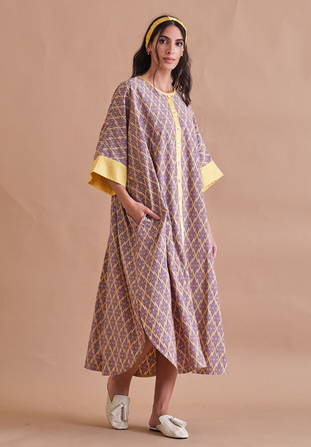 Yellow Light cotton kaftan